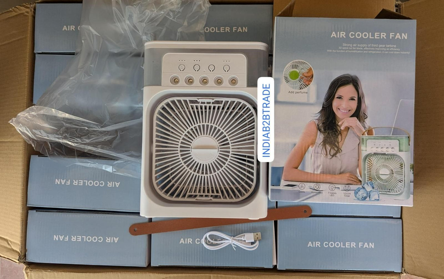 Fan Air Cooler fan USB Electric Fan with Ice-Water Humidifier